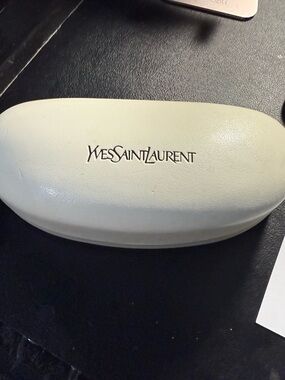 Yves Saint Laurent Cream Sunglasses Case